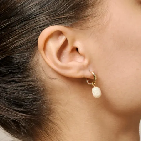 Enamel Significant rengas  kullattua hopeaa valkoinen emalji