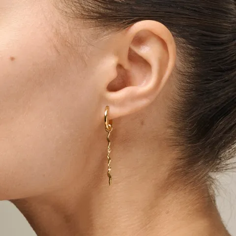 Enamel Hydrus pitkät rengas  kullattua hopeaa