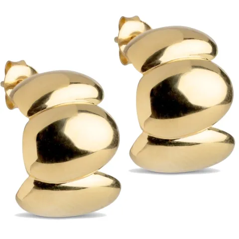 Enamel Melia Chunky rengaskorvakorut  kullattua hopeaa