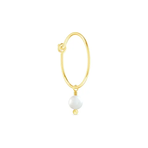 ID Fine IDH049GDWHITE Ibiza 1/2 paria mini puolikorvarenkaita kullattua hopeaa