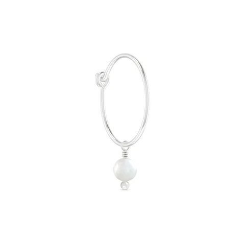 ID Fine IDH049SLWHITE Ibiza 1/2 paria mini puolikorvarenkaita hopeaa