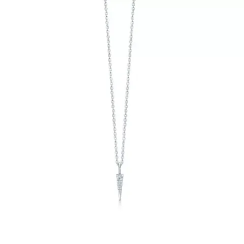 ID Fine IDN013SLWHITE Glace kaulaketju  hopeaa valkoinen zirkoni