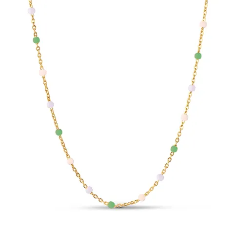 Enamel Lola Wilderness kaulaketju kullattua hopeaa monivärinen emalji