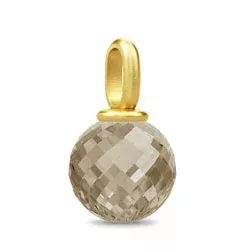 Julie Sandlau savunvärinen kristalli riipus  kullattua hopeaa savunvärinen kristalli