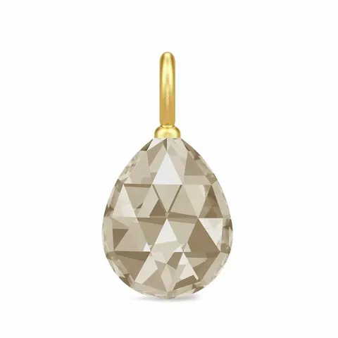 Julie Sandlau Ballerina pisara savunvärinen kristalli riipus  kullattua hopeaa savunvärinen kristalli