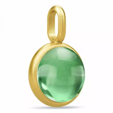 Julie Sandlau vihreä riipus  kullattua hopeaa vihreä kristalli