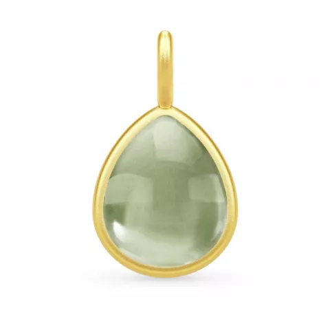 Julie Sandlau vihreä kristalli riipus  kullattua hopeaa vihreä kristalli