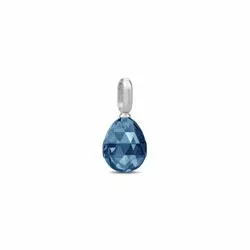 Julie Sandlau pisara riipus  satiinirodinoitu sterlinghopea sininen kristalli