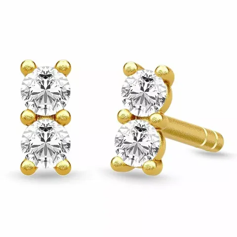 pieniä Julie Sandlau Lucia zirkoni korvarenkaat  kullattua hopeaa valkoinen zirkoni