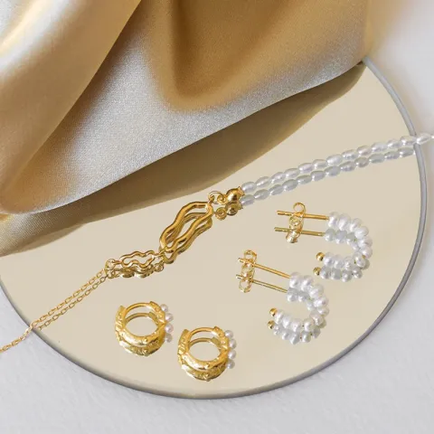 Enamel Juliana rannekoru kullattua hopeaa musta emalji