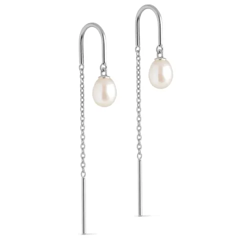 Enamel Eleanor Pearl helmi ketjukorvakorut  hopea