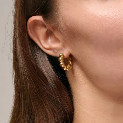 23 mm Enamel Ball Chunky rengas  kullattua hopeaa