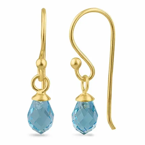 näytepakkaukset sininen topaasi lasia ear lines  kullattu hopea - Loom Stones