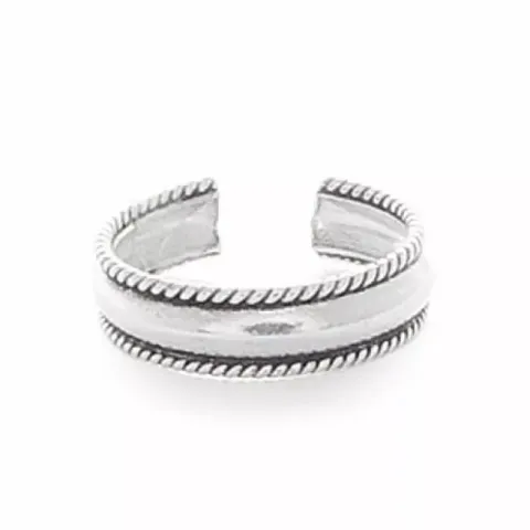 näytepakkaukset kierretty  varvassormus hopeaa