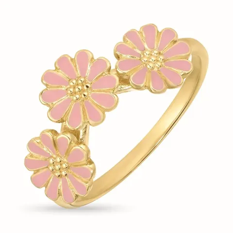 näytepakkaukset päivänkakkara vaaleanpunainen sormus kullattua hopeaa