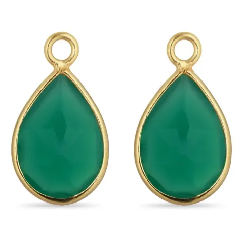 näytepakkaukset pisara aqua kristalli riipuksia korvakoruja  kullattu hopea - Mix & Match