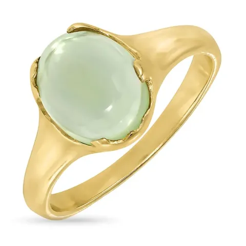 näytepakkaukset vaaleanvihreä kristalli sormus kullattua hopeaa