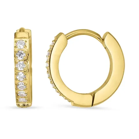 näytepakkaukset 15 mm zirkoni rengas  kullattu teräs - OCEANA