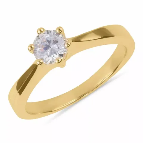 näytepakkaukset zirkoni solitaire-sormus kullattua hopeaa