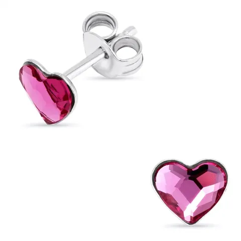 näytepakkaukset sydän lila korvarenkaat  hopea