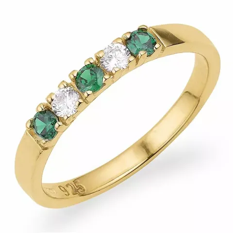 näytepakkaukset kapea vihreä zirkoni alianssisormus kullattua hopeaa