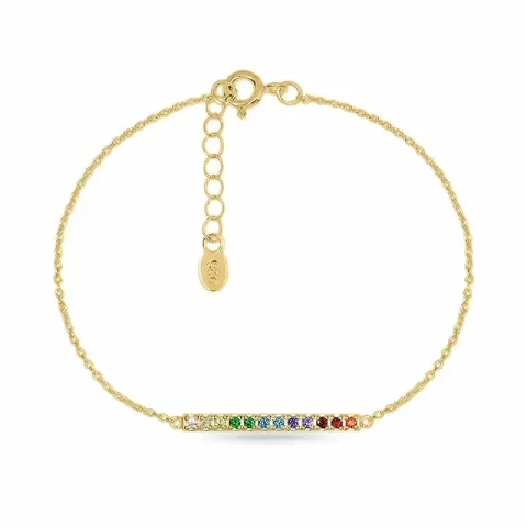 näytepakkaukset monivärinen zirkoni rannekoru kullattua hopeaa