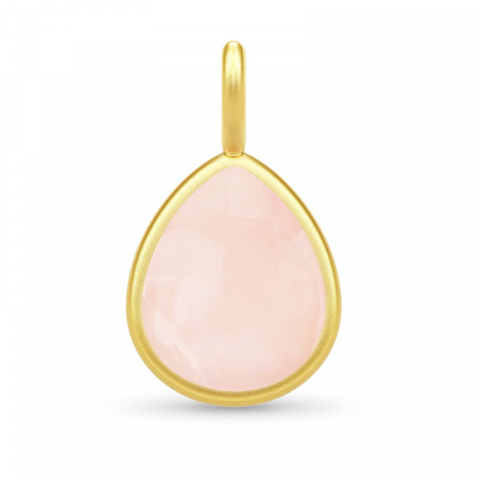 Julie Sandlau pisara roosa kristalli riipus  kullattua hopeaa roosa kristalli