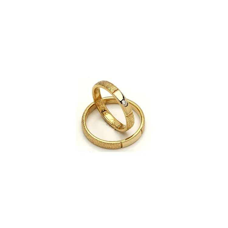 Vihkisormukset rs of scandinavia 14 karaatin titaani ja keltakulta 0,02 ct