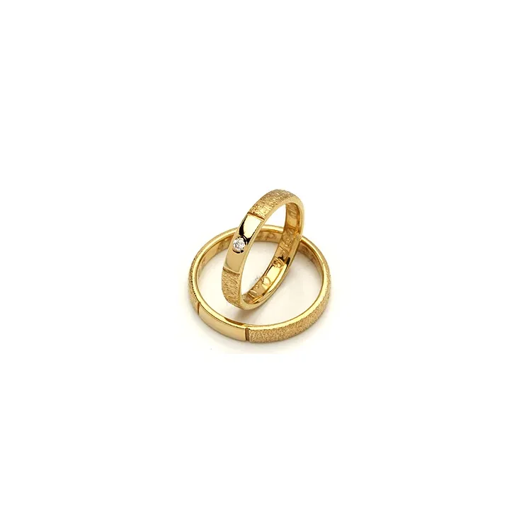 Vihkisormukset rs of scandinavia 14 karaatin titaani ja keltakulta 0,02 ct