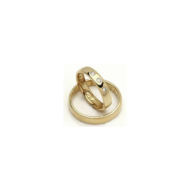 Vihkisormukset rs of scandinavia 14 karaatin kultaa 0,06 ct