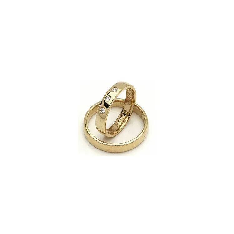 Vihkisormukset rs of scandinavia 14 karaatin kultaa 0,06 ct
