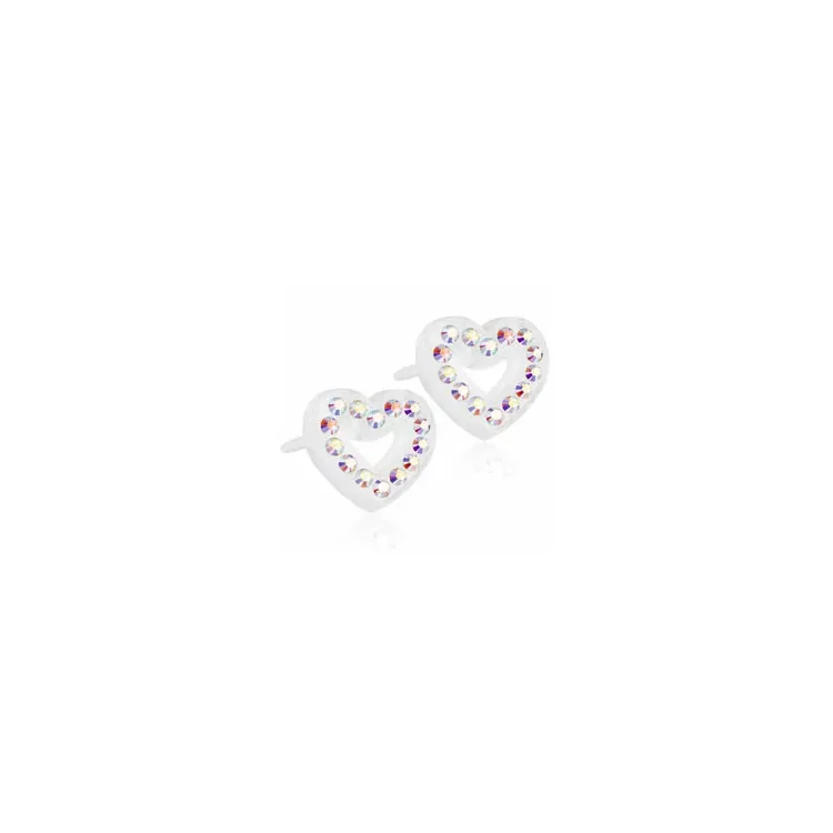 Blomdahl sydän korvarenkaat  muovia sateenkaarenvärinen swarovski kristallia