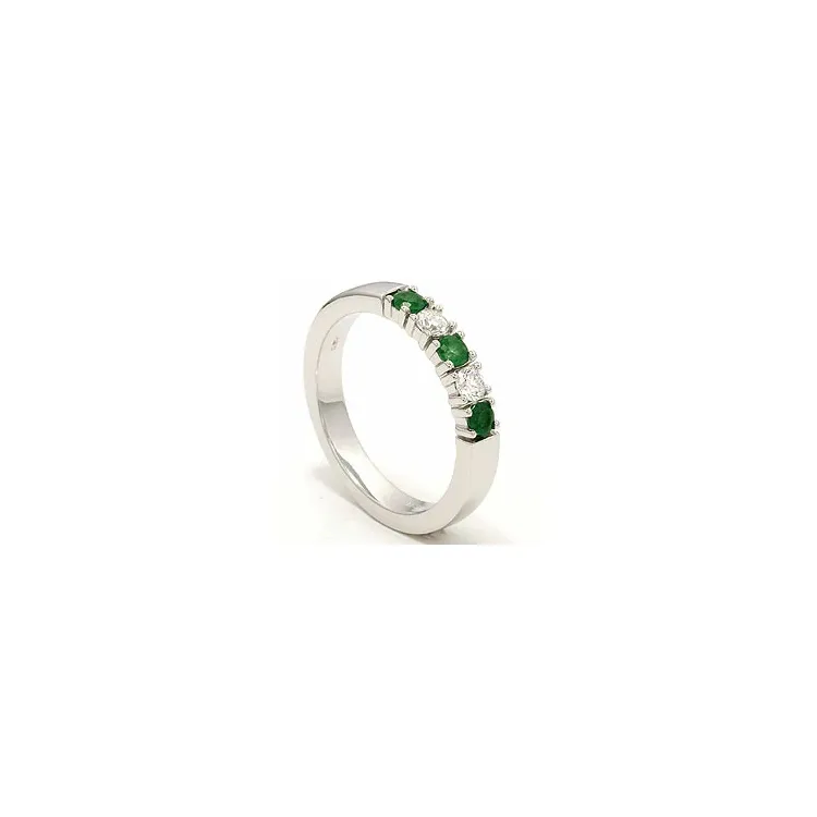 voimakkaat smaragdi alianssisormus 14 karaatin valkokultaa 2 x 0,10 ct 0,36 ct