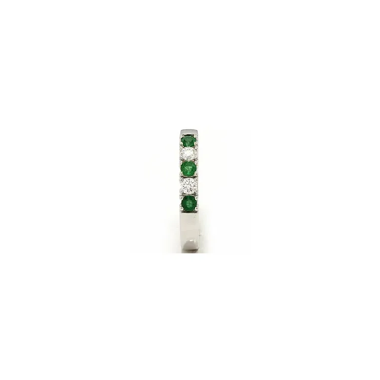 voimakkaat smaragdi alianssisormus 14 karaatin valkokultaa 2 x 0,10 ct 0,36 ct