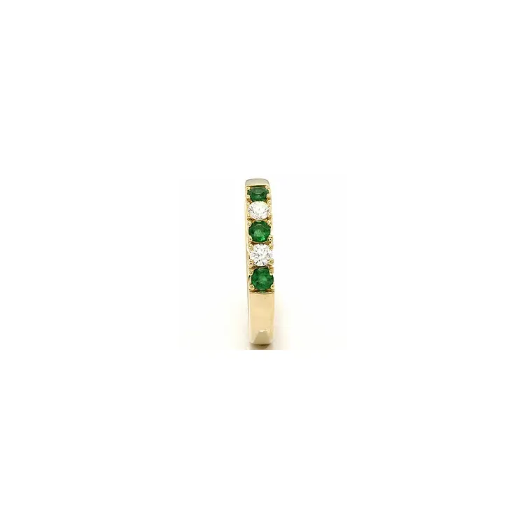 voimakkaat smaragdi alianssisormus 14 karaatin kultaa 2 x 0,10 ct 