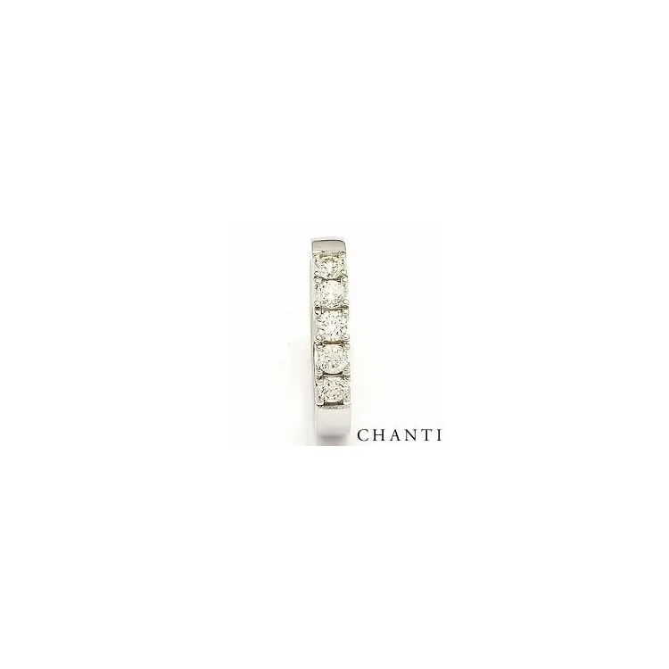Aitoja alianssisormus 14 karaatin valkokultaa 5 x 0,15 ct