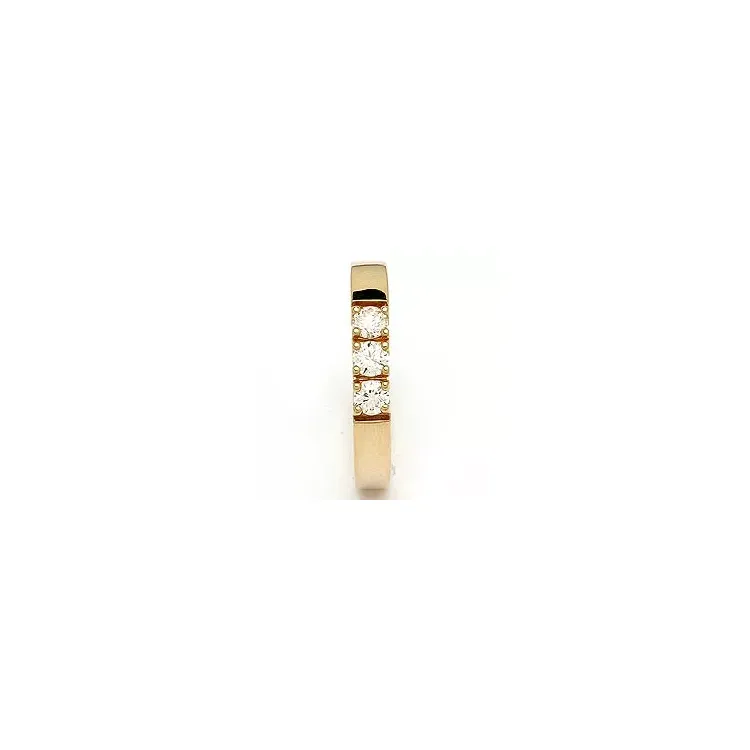 alianssisormus 14 karaatin kultaa 3 x 0,15 ct