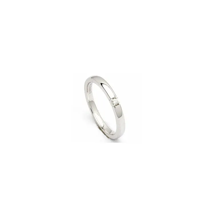 Alianssisormus 14 karaatin valkokultaa 0,03 ct