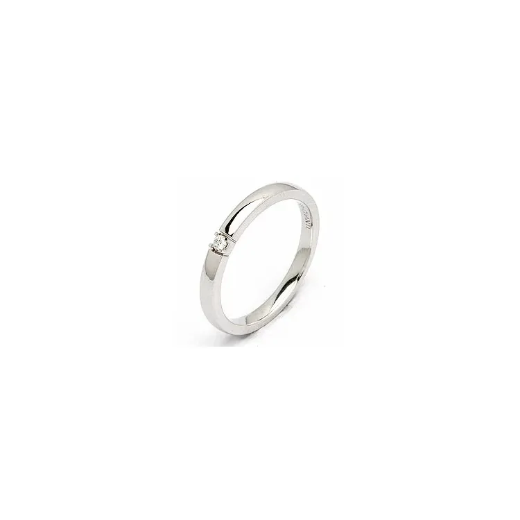 Alianssisormus 14 karaatin valkokultaa 0,03 ct