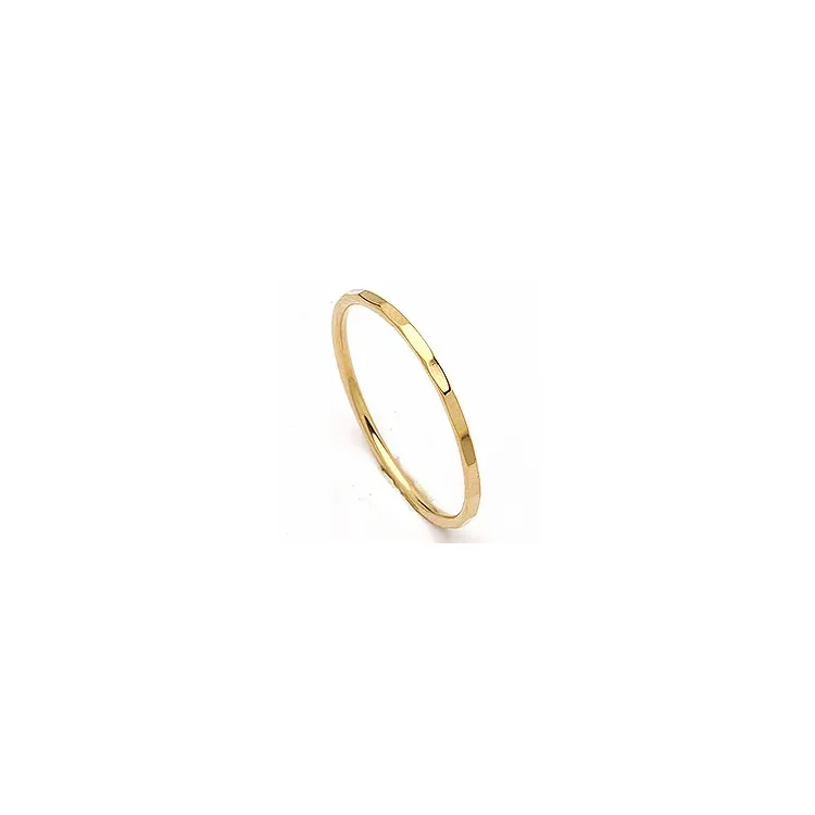 Elegantti Simple Rings sormus  kullattua hopeaa