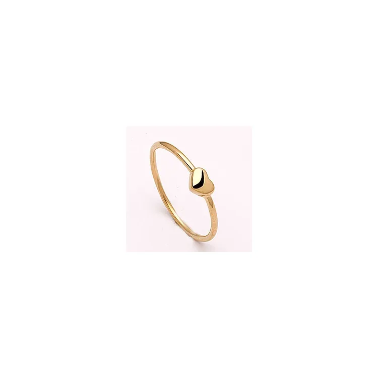 Kapea Simple Rings sydän sormus  kullattua hopeaa