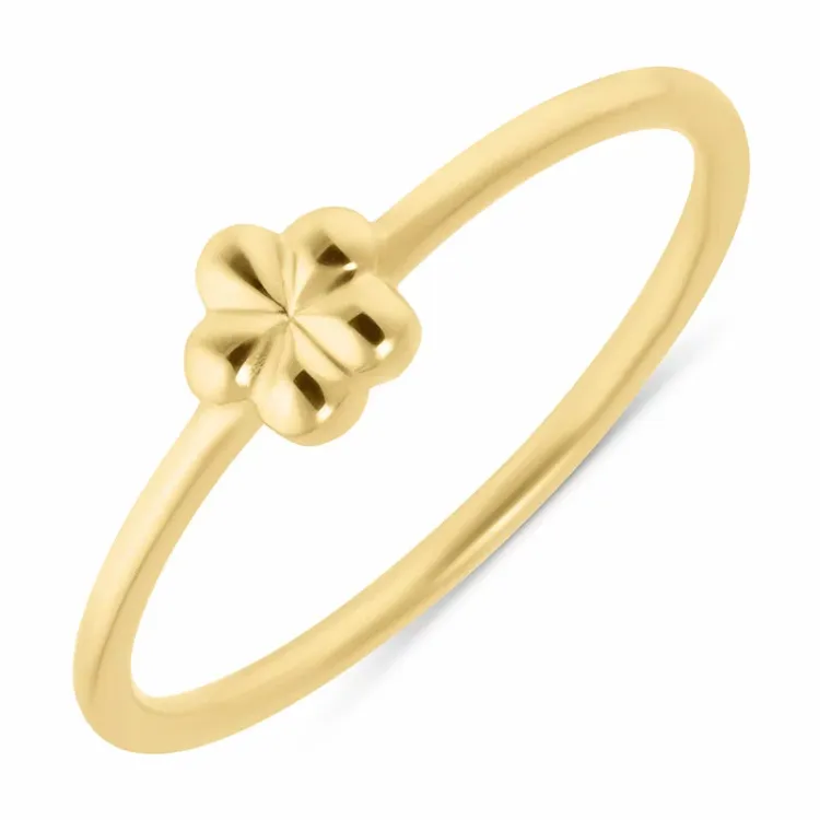 Simple Rings kukka sormus kullattua hopeaa