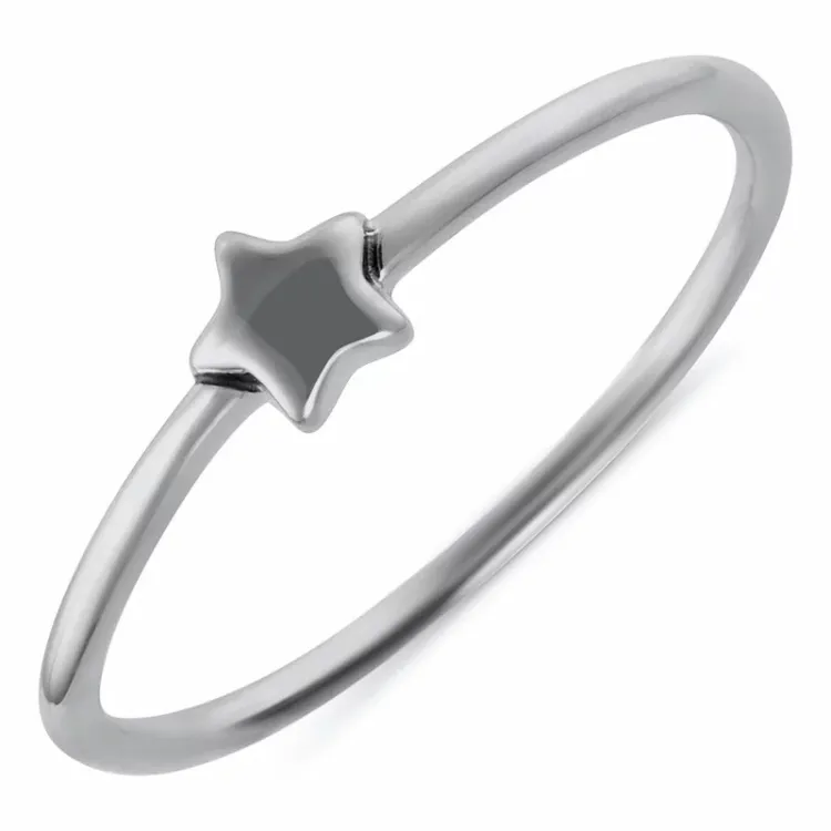 Simple Rings tähti sormus hopea