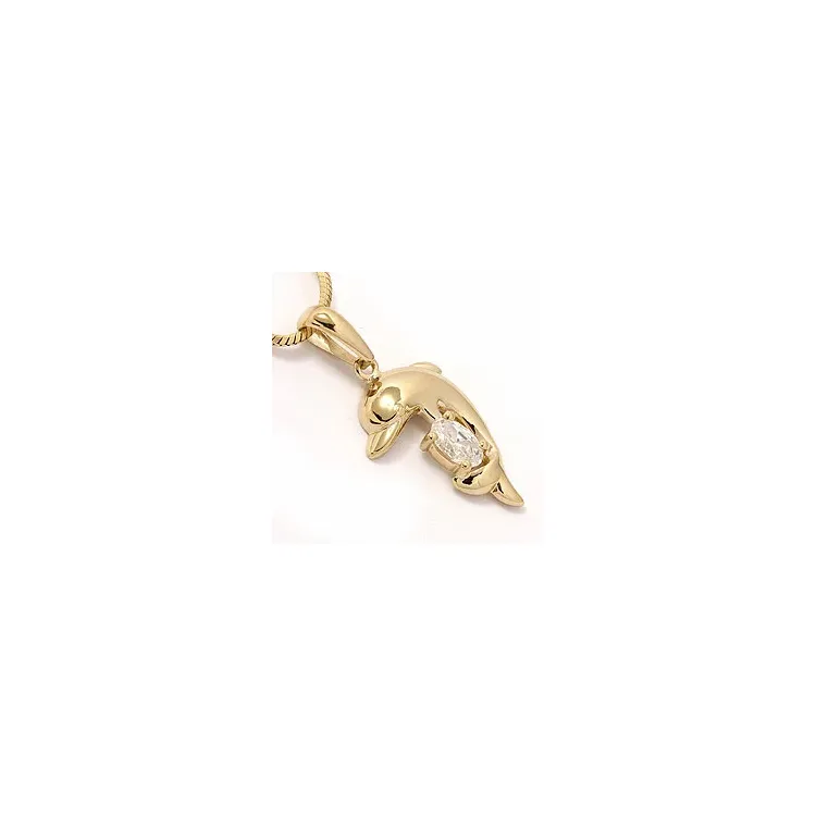 Delfiini riipus 14 karaatin kultaa