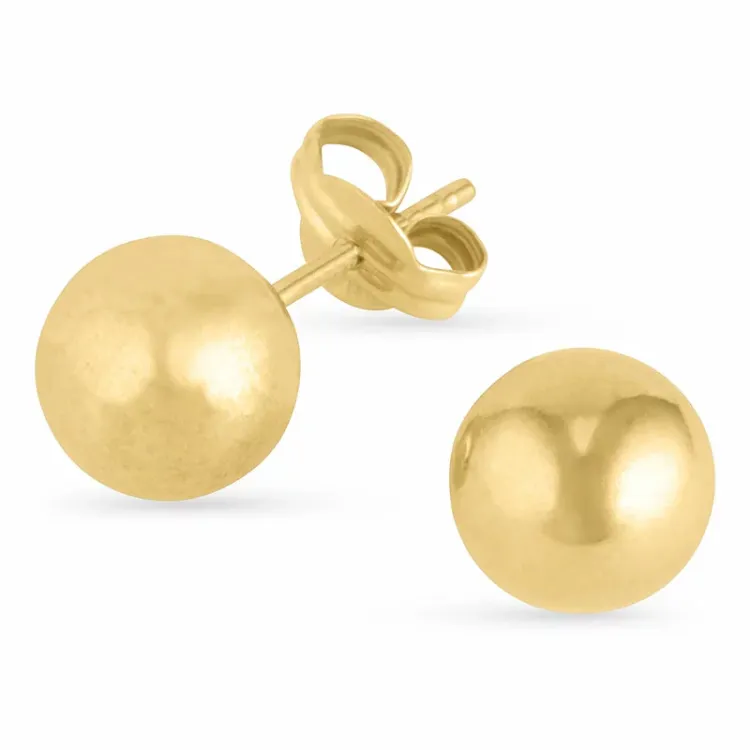 7 mm kuula korvarenkaat 9 karaatin kultaa - Gold Collection