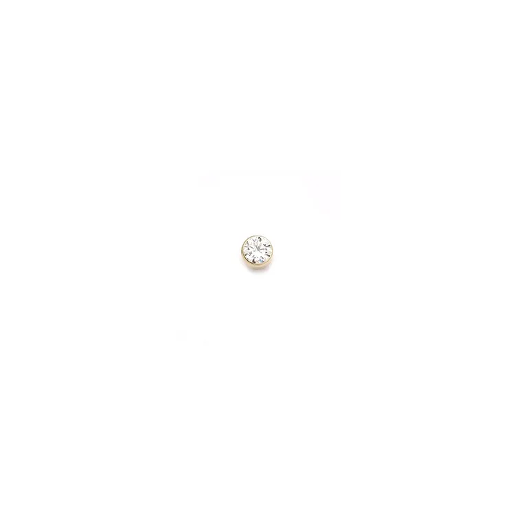 1/2 paria 3 mm korvarenkaat 9 karaatin kultaa kanssa zirkoni - Gold Collection