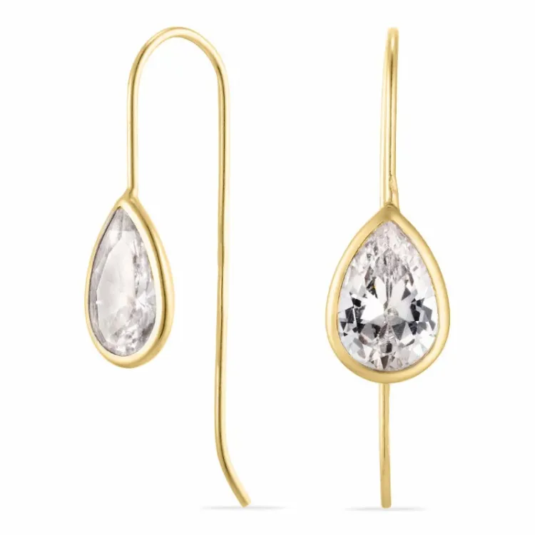 pisara korvarenkaat 9 karaatin kultaa kanssa zirkoni - Gold Collection