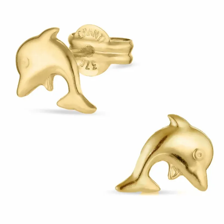 delfiini korvarenkaat 9 karaatin kultaa - Gold Collection