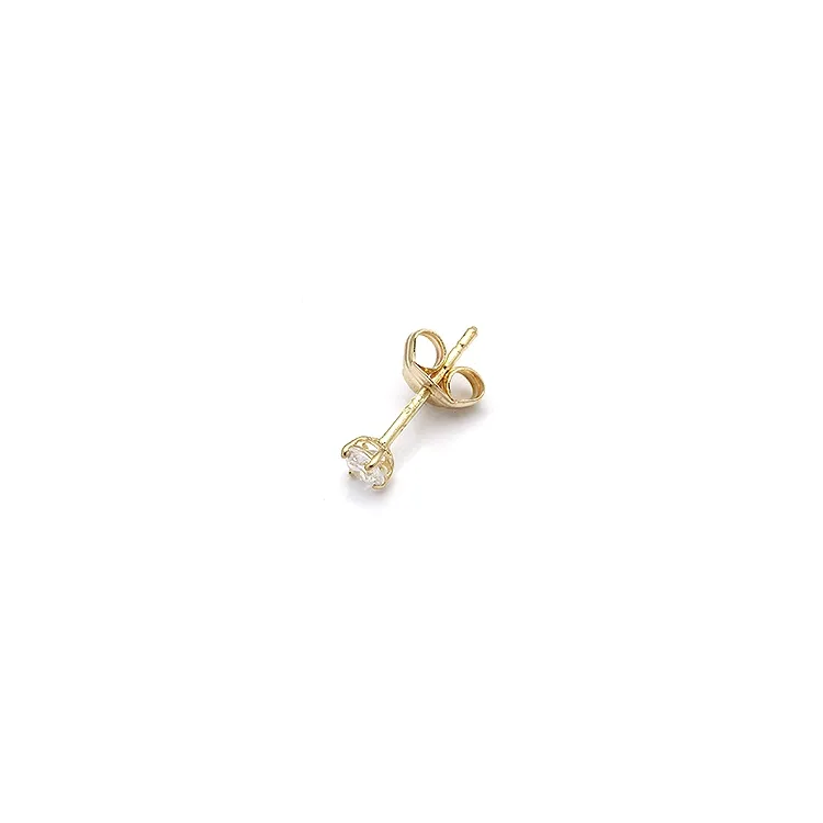 1/2 paria 3 mm korvarenkaat 9 karaatin kultaa kanssa zirkoni - Gold Collection