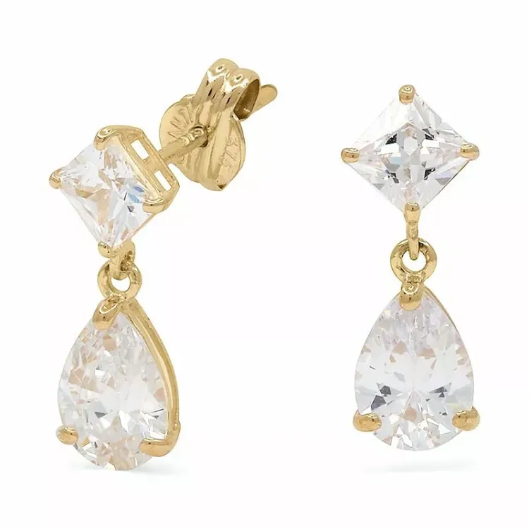 pisara kultakorvakorut 9 karaatin kultaa kanssa zirkoni - Gold Collection